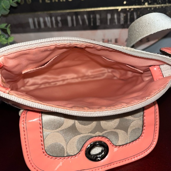 Coach Beige and Coral Crossbody Bag - Picture 6 of 8